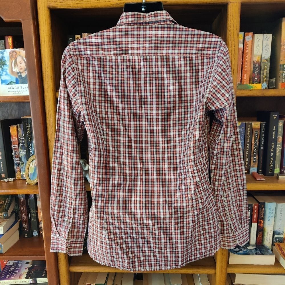 Ted Baker Button Down Plaid Euc Size 3 - image 2